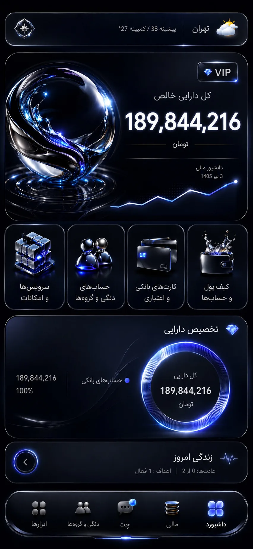 پوستهٔ بلو کروم اپ Life OS